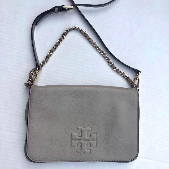 Tory Burch Foldover Logo Crossbody Bag purse - Picture 1 of 10
